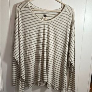 WE THE FREE Striped Gray Women's Top